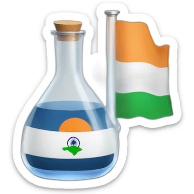 2024 Indian flag in ancient gravitational flask  sticker