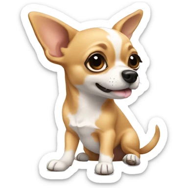 Chihuahua playing with other dog  sticker