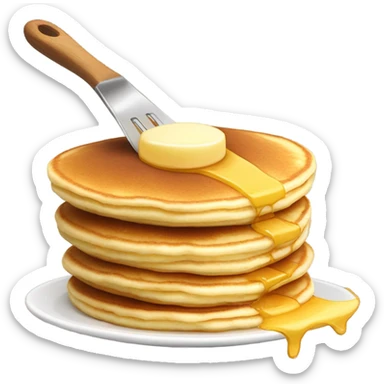 Flipping a pancake  sticker