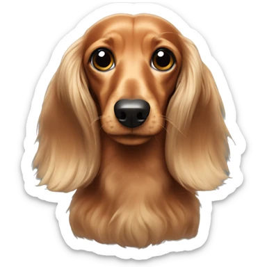 Mini long haired dachshund  sticker