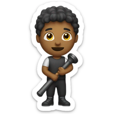 men with a macebell sticker