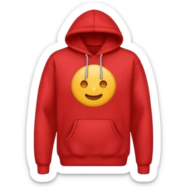 hoodie red simple sticker