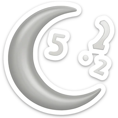 sleeping moon sticker