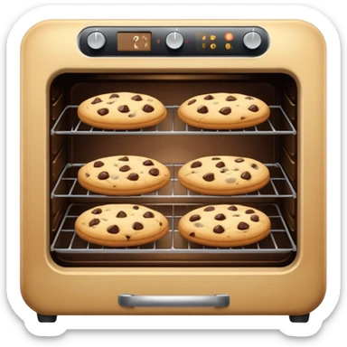 oven with cookies inside sticker