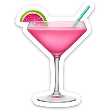 pink cocktail sticker