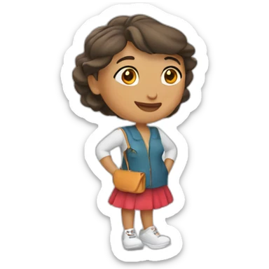 vendedora de zapatos sticker