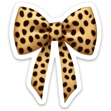 Cheetah print bow sticker