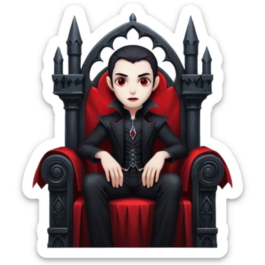 real vampire in a throne sticker