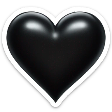 Black heart with shine sticker