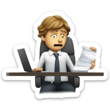 payroll manager stressed at work sticker