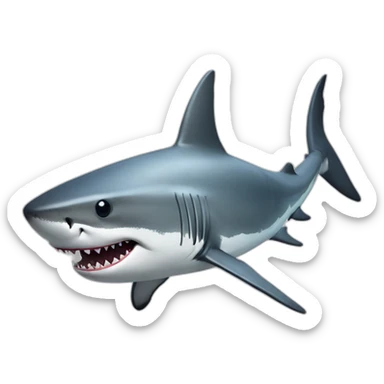 great white shark sticker