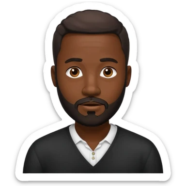 BLACK MAN WITH LOW CUT BEARD SAYING WHO CARES?! sticker