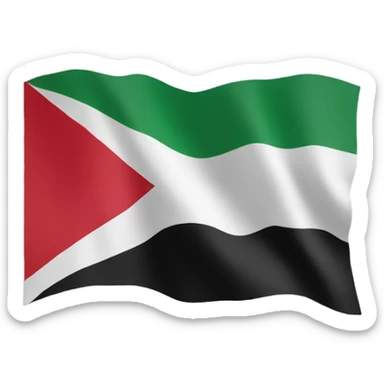 Palestine flag infused with the shape of the country  sticker