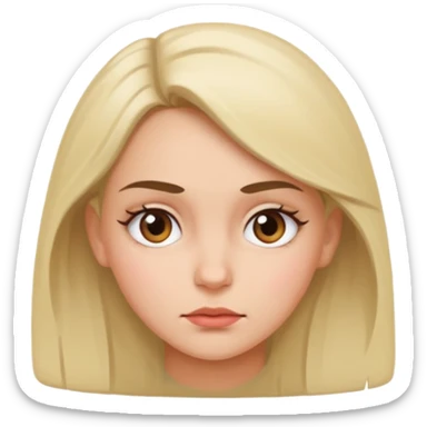 Girl giving side eye sticker