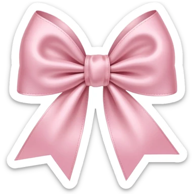 light pink ribbon bow sticker