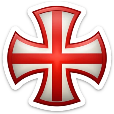 the red cross of the knights templar sticker