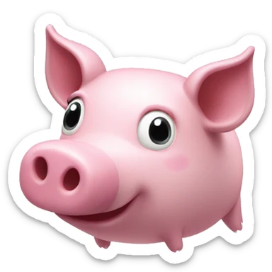 Holiday swim meet logo flying pig sticker