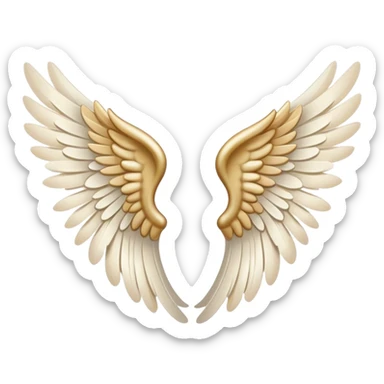 Angel wings beige  sticker