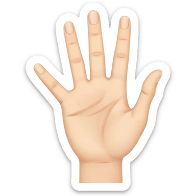 Uma mão apontando com o dedo indicador pra palma de outra mão  sticker