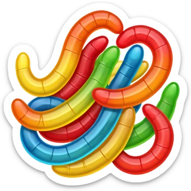 gummy worms sticker