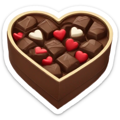 heart chocolate box sticker
