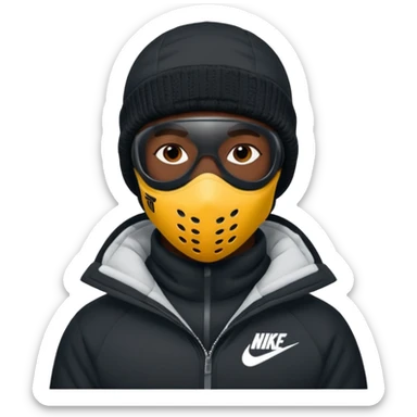 Nike ski mask black man sticker