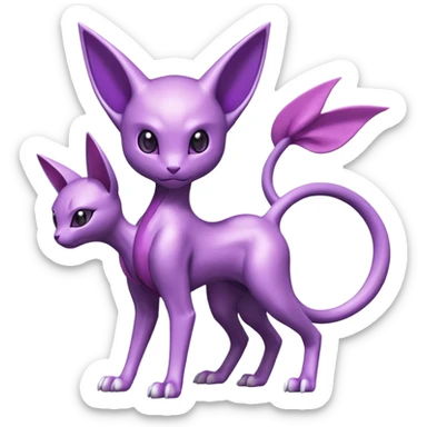 Genesect-Mewtwo-Espeon-Fakémon-hybrid-creature (full body)  sticker