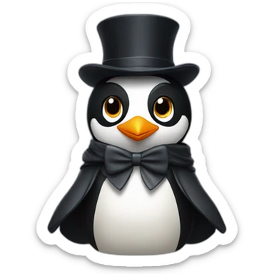 penguin superhero with peakyblindershat sticker