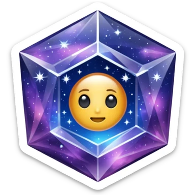 Galaxy within a crystal sticker