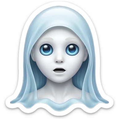 Ghost with cool face sticker