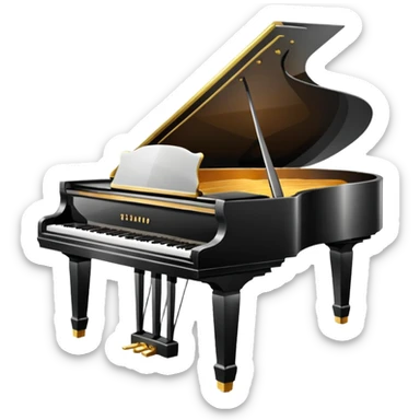 piano with white color  sticker