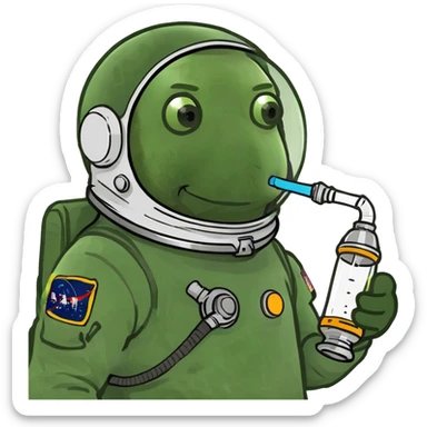 Astronaut on mars smoking a bong  sticker