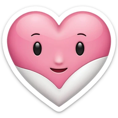 Coração metade rosa e metade branco emoji sticker
