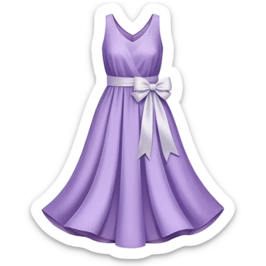 soft purple dress ribbon sticker