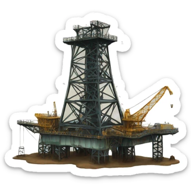 old oil rig sticker