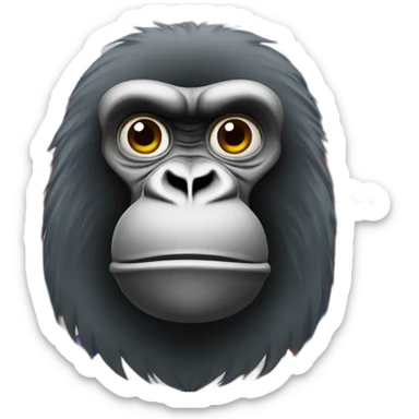 Gorille porte drapeau francais sticker