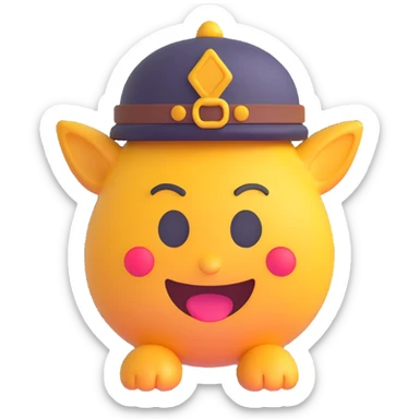Create a realistic emoji character named Master Hunt. The background should be transparent , for positive work culture. sticker