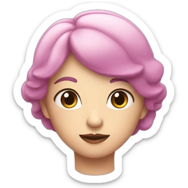 Coeur mauve et rose sticker