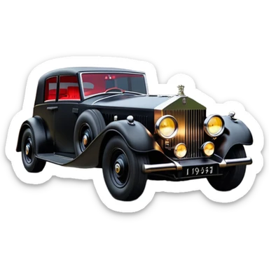  Shining Darth Vader themed 1934 Rolls Royce scary Halloween monster rc car racing dark country road  sticker