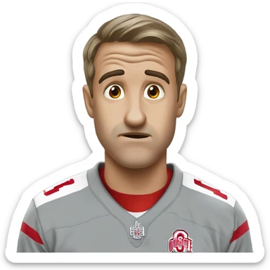 Ohio state fan anxious about the game outcome  sticker