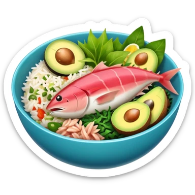 Poké bowl sticker