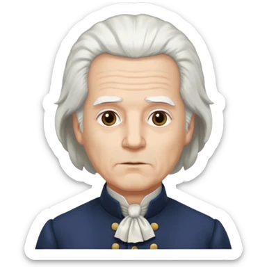 founding father with white hair sticker