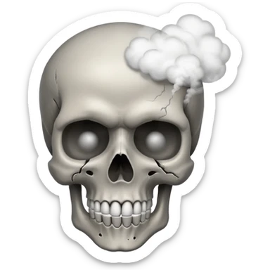 Combine this three emojis 💀🤯💨 sticker