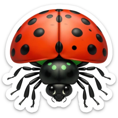  cute green lady bug sticker