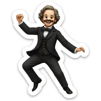 karl marx fifth birthday dancing sticker