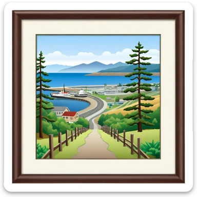 Port Angeles Washington town and walking trail sticker