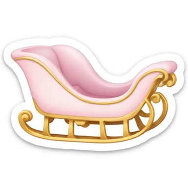 light pink sleigh sticker