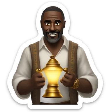 idris elba genie with lamp sticker