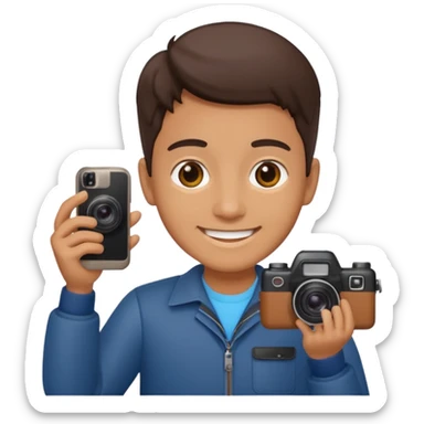 phone and camera vlogger sticker