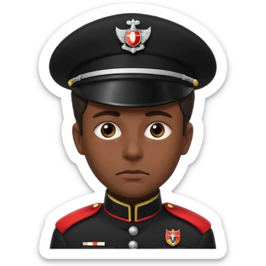 Creamele con la divisa da Carabiniere nera   sticker